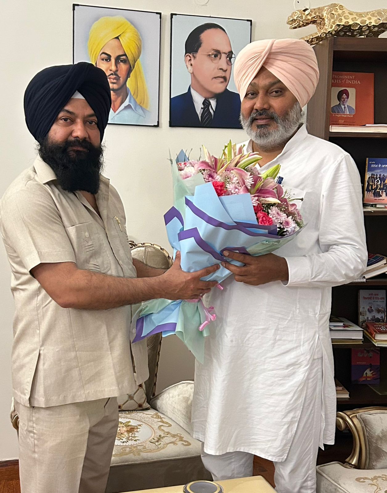 Jasvir Singh Garhi meets Finance Minister Advocate Harpal Singh Cheema