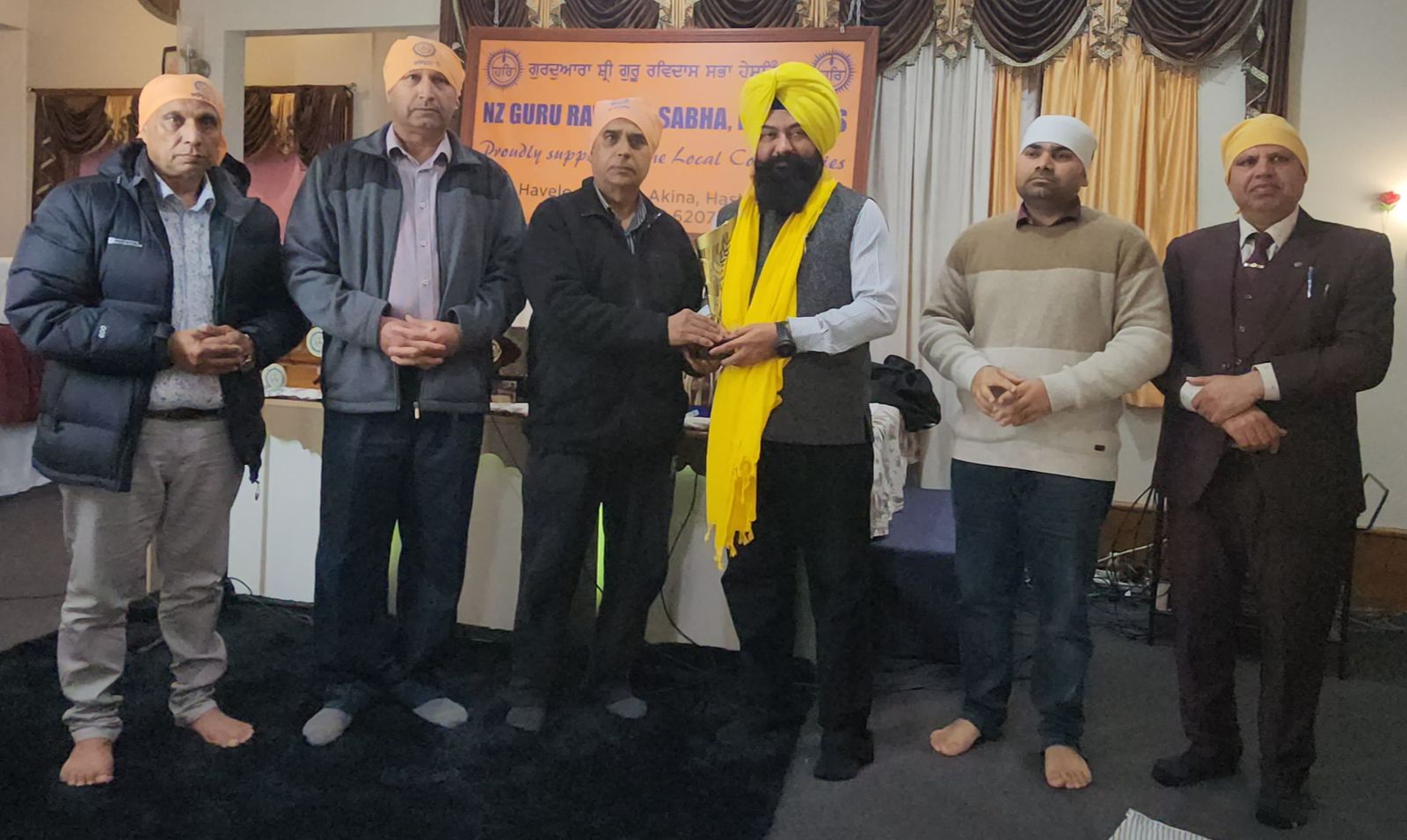 Managing Committee of Sri Guru Ravidas Temple, Hastings Felicitates Jasvir Singh Garhi