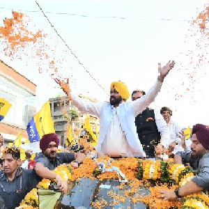 Bhagwant Mann Road Show at Phagwara