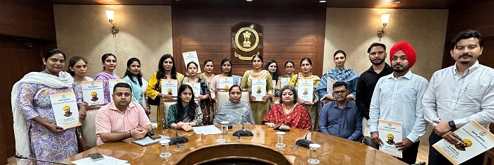 DR. BALJIT KAUR HANDS OVER APPOINTMENT LETTER TO NEWLY RECRUITED EMPLOYEES IN THE DEPARTMENT