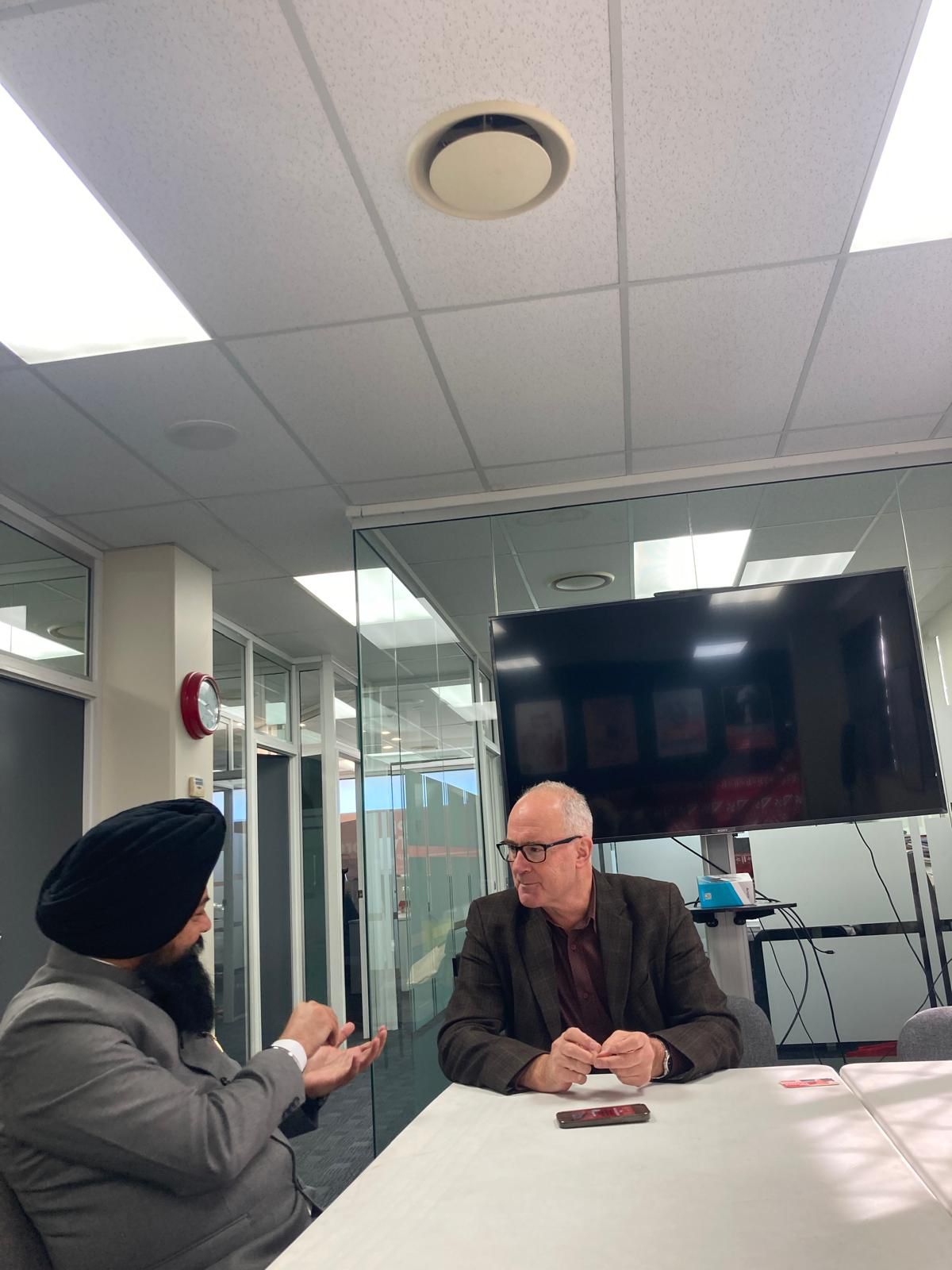 Jasvir Singh Garhi meets New Zealand Member of Parliament Philip Stoner Tafford