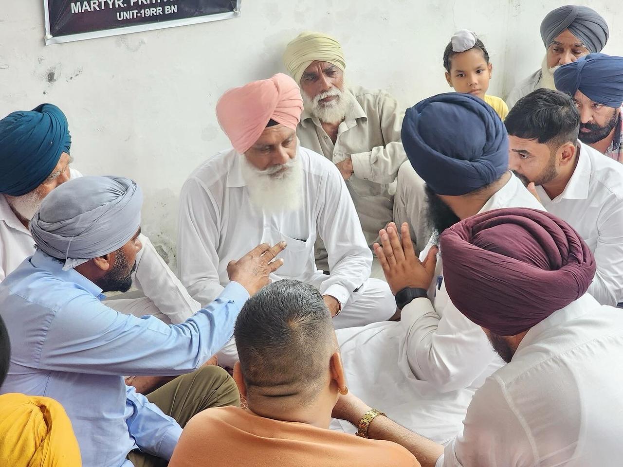 Cabinet Minister Harjot Singh Bains expresses condolences to family of Martyr Lance Naik Pritpal Singh