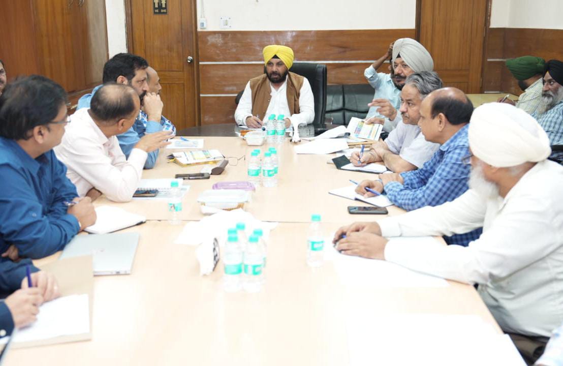 Harbhajan Singh E.T.O. reviews flood damage to road infrastructure
