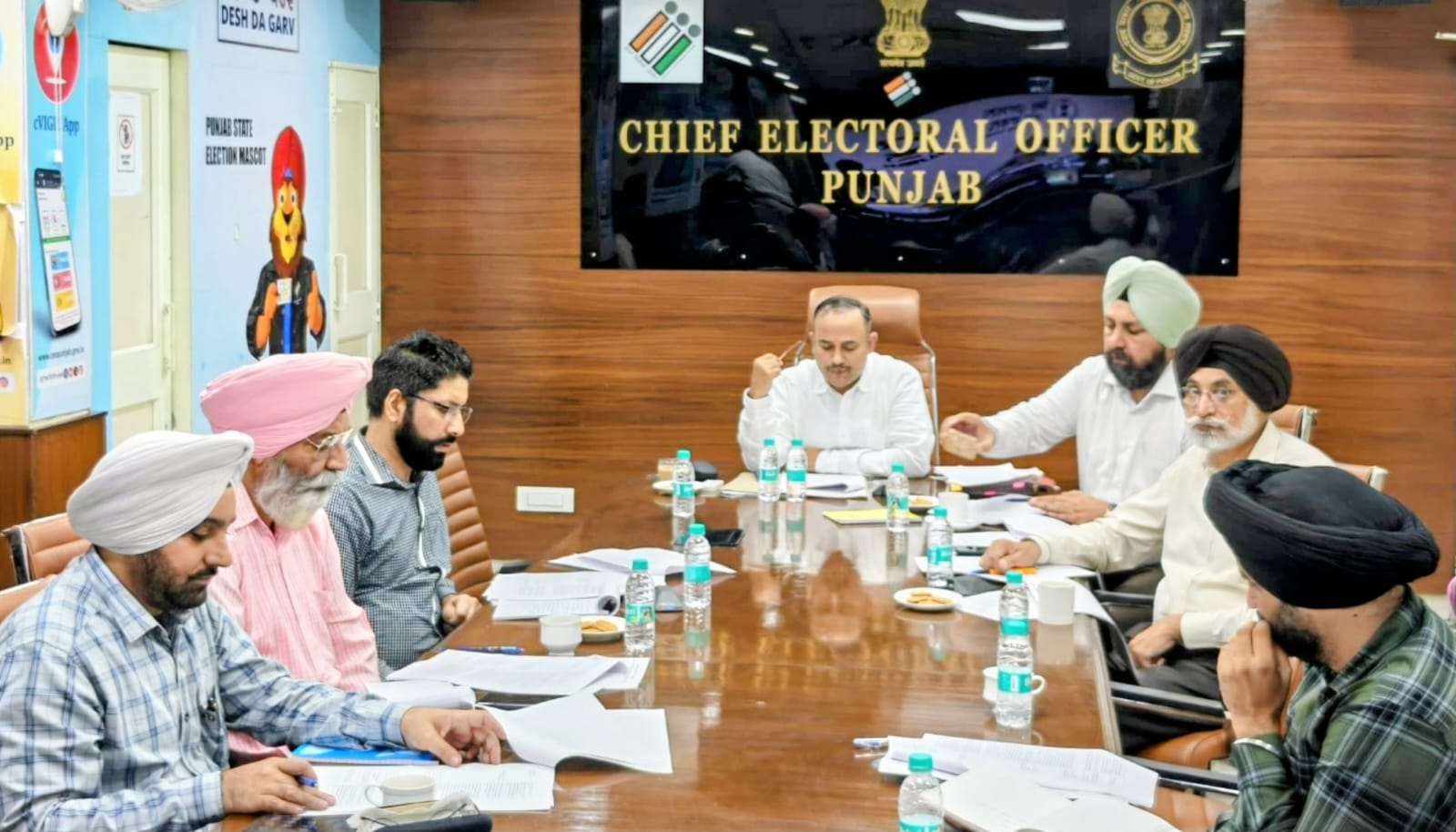 Tarn Taran bye-election: CEO Sibin C reviews arrangements with DC and SSP Tarn Taran