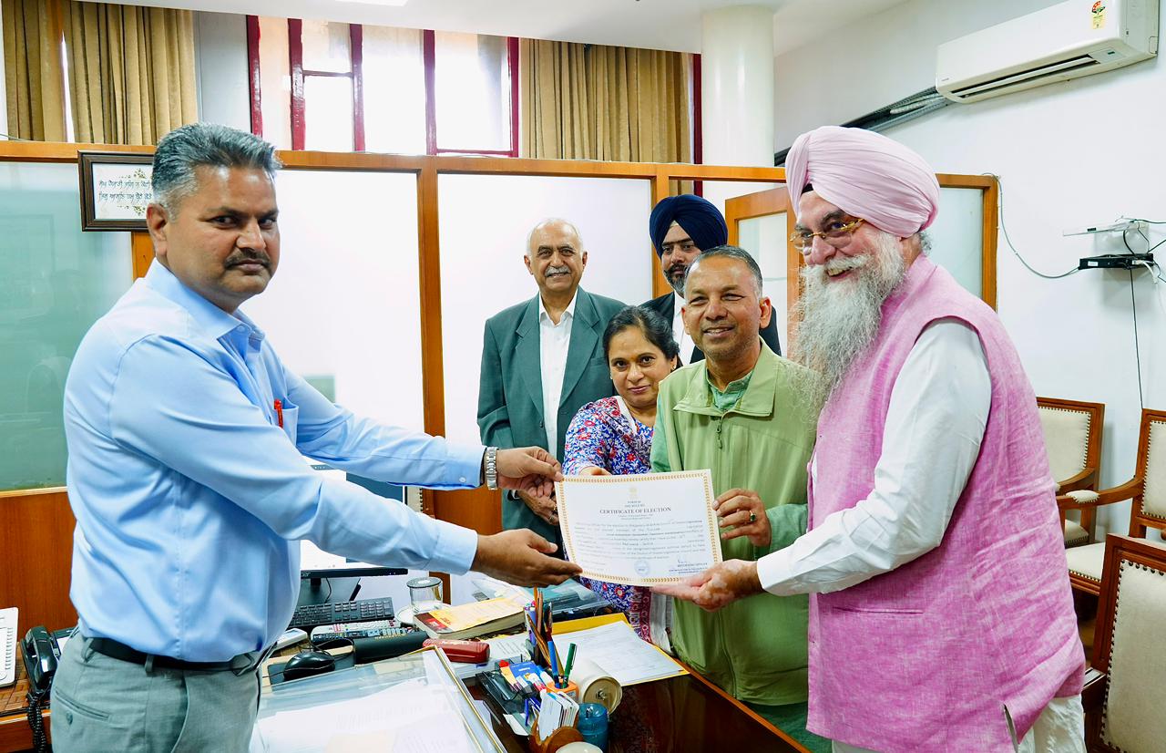 Certificate of Election given to Punjab Rajya Sabha candidate Rajinder Gupta