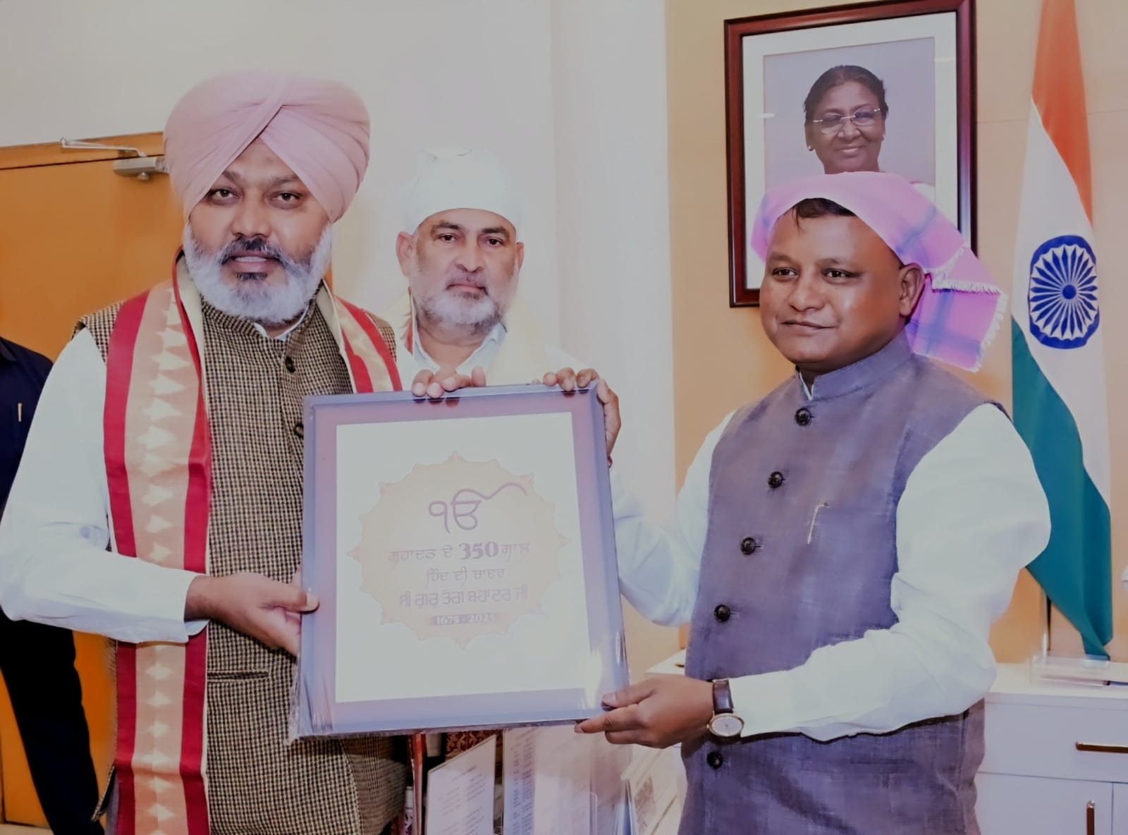 Punjab Ministers Cheema and Kataruchak Invite Odisha CM to Sri Guru Tegh Bahadur Ji’s 350th Martyrdom Commemoration