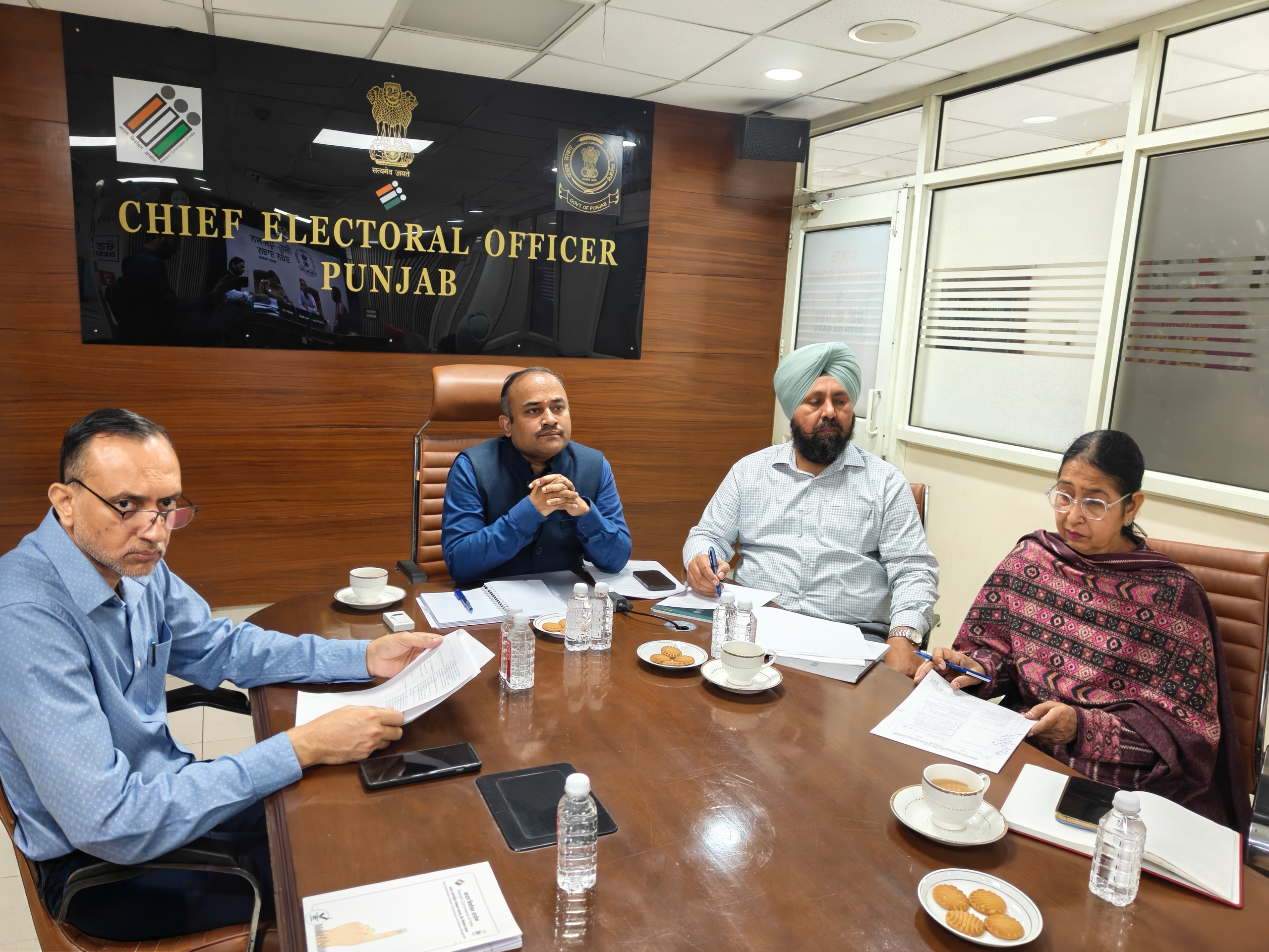 Tarn Taran Bye-election: Chief Electoral Officer reviews final preparations with district officials ahead of November 11 polling