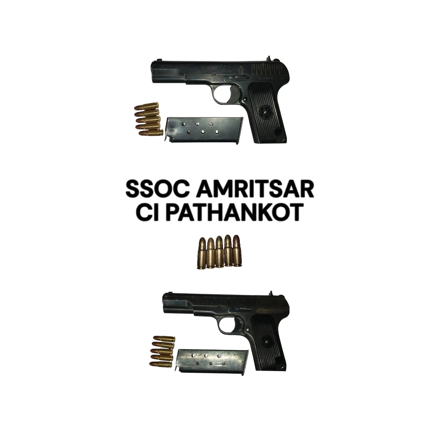 THREE OPERATIVES OF GANGSTER MODULE HELD WITH TWO SOPHISTICATED PISTOLS