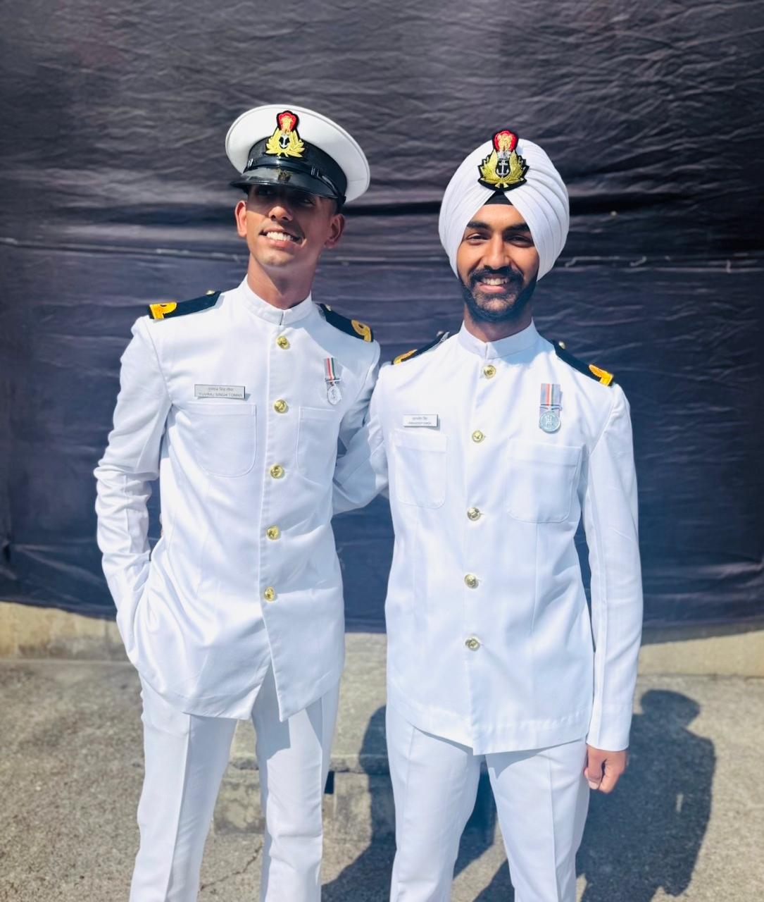 ANCHOR AWEIGH: MRSAFPI CADETS PARASDEEP & YUVRAJ COMMISSIONED AS INDIAN NAVY OFFICERS