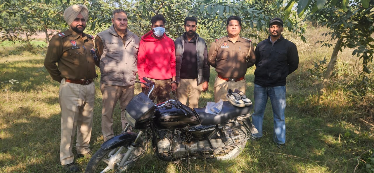 ONE MORE HELD IN CONNECTION WITH GURDASPUR GRENADE ATTACK CASE; ONE PISTOL, MOTORCYCLE USED IN CRIME RECOVERED