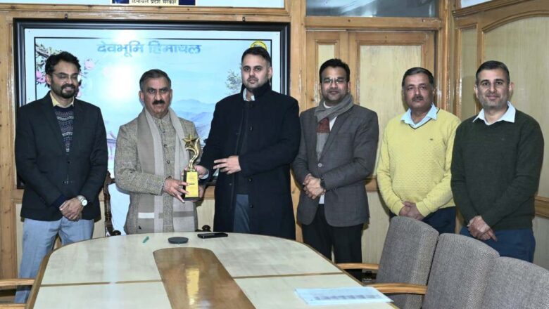 मुख्यमंत्री ने डीडीटीएंडजी को राष्ट्रीय स्तर पर सम्मानित किए जाने पर दी शुभकामनाएं