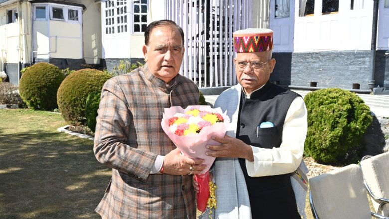 विधानसभा अध्यक्ष ने राज्यपाल से की भेंट