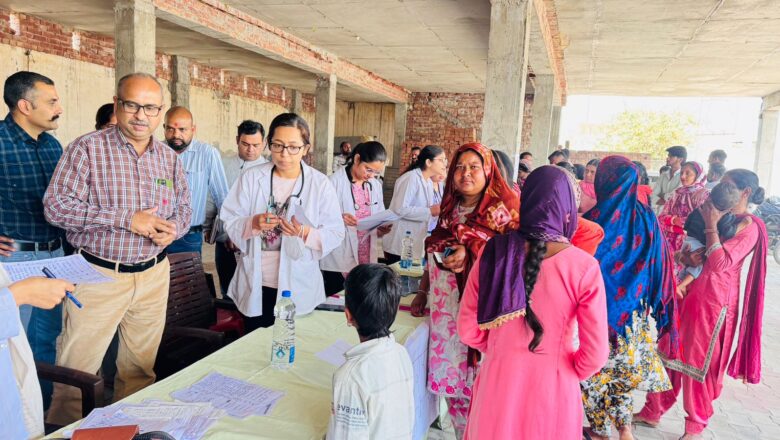 ਦੂਸ਼ਿਤ ਪਾਣੀ ਕਰਕੇ ਫੈਲੀ ਬਿਮਾਰੀ ਤੋਂ ਬਚਾਅ ਲਈ ਲਗਾਇਆ ਮੈਡੀਕਲ ਕੈਂਪ 