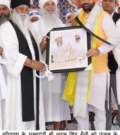 ਅਸਲੀ ਦੌਲਤ ਗੁਰੂ ਦੇ ਚਰਣਾਂ ਵਿੱਚ ਅਤੇ ਨਾਮ ਦੀ ਕਮਾਈ ਵਿੱਚ ਹੈ – ਮੁੱਖ ਮੰਤਰੀ ਨਾਇਬ ਸਿੰਘ ਸੈਣੀ