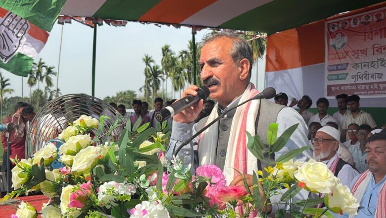 मुख्यमंत्री ने असम में किया धुआँधार प्रचार, कांग्रेस के लिए मांगे वोट